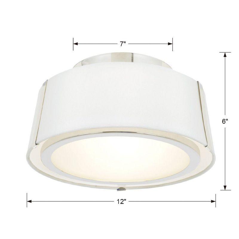 Crystorama Lighting Fulton 2 - Light Flush Mount in  Polished Nickel