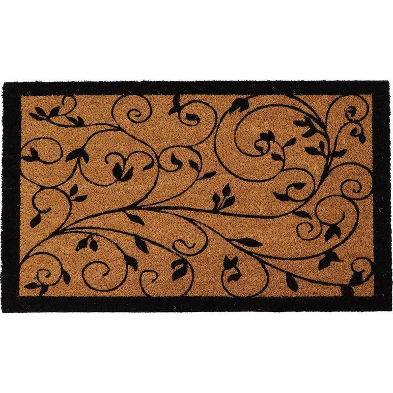 Evideco French Home Goods Sheltered Coir Doormat 30x18 Inch