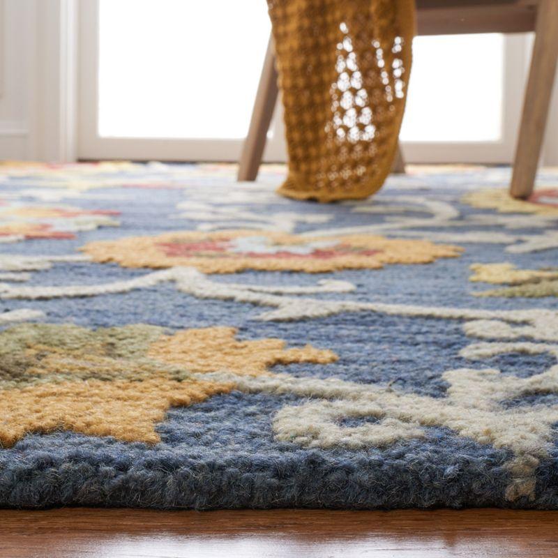 Blossom BLM401 Hand Tufted Area Rug - Navy/Multi - 6'x9' - Safavieh.