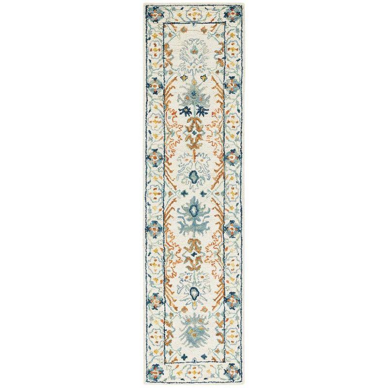 Aspen APN310 Hand Tufted Indoor Runner Rug - Ivory/Blue - 2'3"x7' - Safavieh