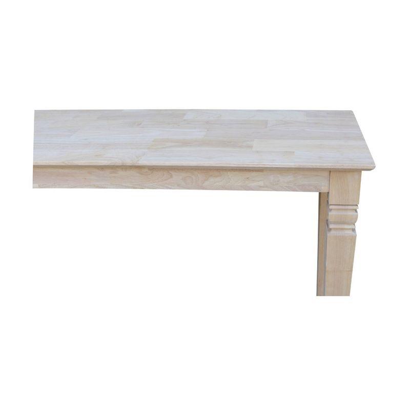 International Concepts Java Console Table : Farmhouse Style, Unfinished Hardwood, Entryway Table, Spot Clean