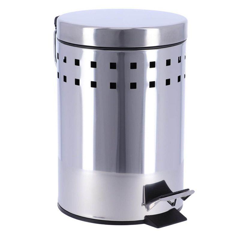 6502 Metal Step On Waste Basket - 0.8 Gallons