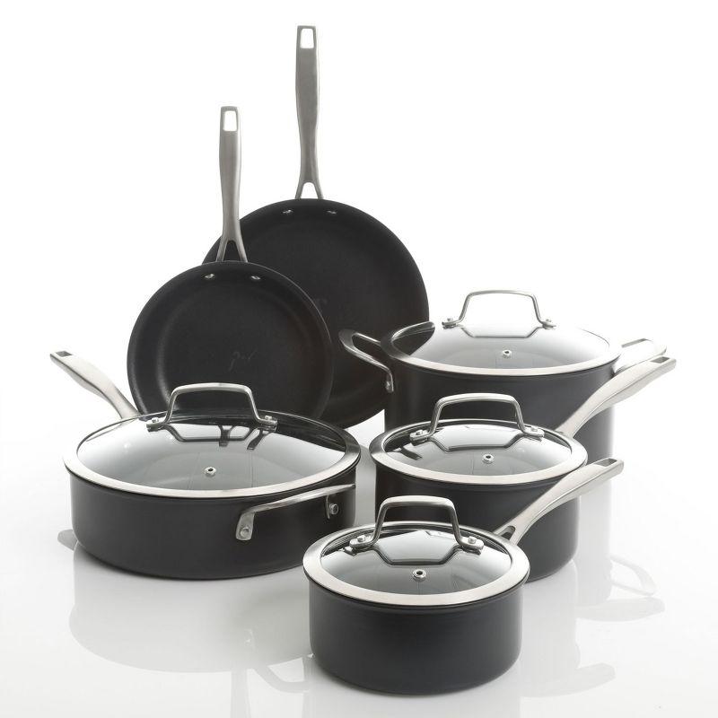 10 - Piece Non-Stick Hard-Anodized Aluminum Cookware Set