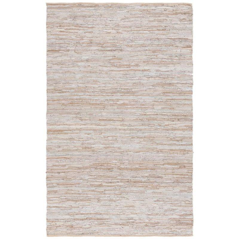 Vintage Leather VTL105 Hand Woven Indoor Area Rug - Beige - 6'x9' - Safavieh.