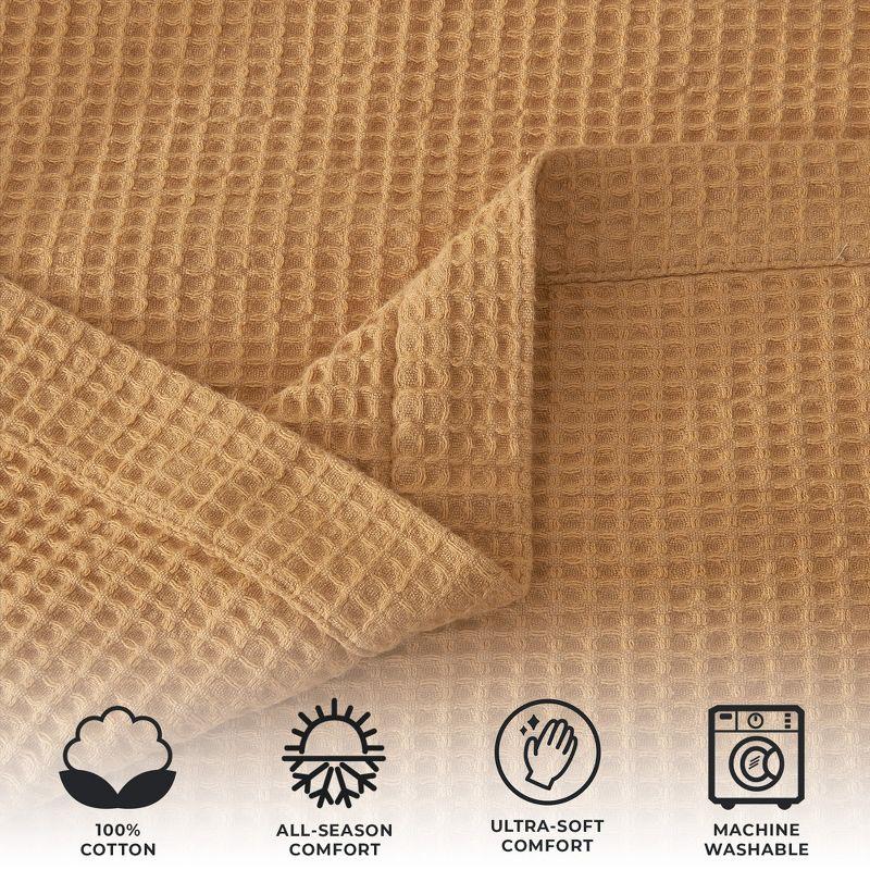 Marigold Twin Waffle Weave Cotton Knitted Blanket