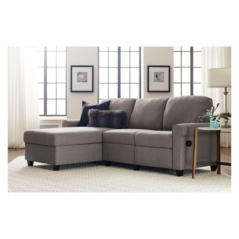 Serta Palisades Reclining Sectional Sofa with Storage Chaise