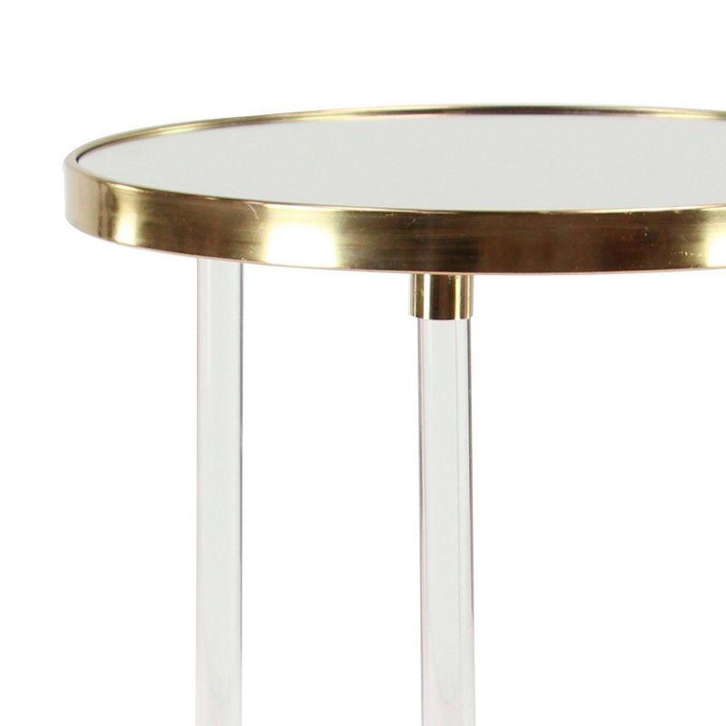 Contemporary Acrylic Accent Table Gold - Olivia & May