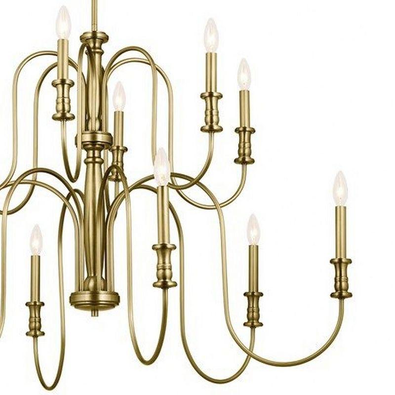 Karthe 42" 12 Light Chandelier Black