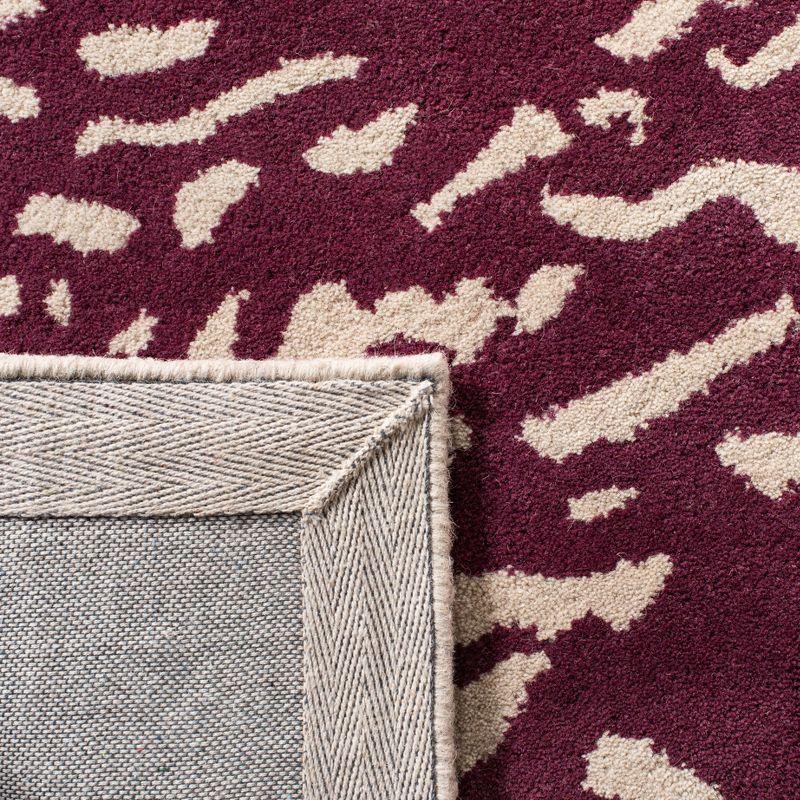 Bella BEL115 Hand Tufted Area Rug - Beige/Purple - 5'x5' - Safavieh.