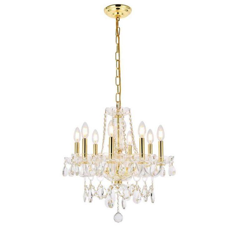 Elegant Lighting Princeton 8 light Chrome Chandelier Clear Royal Cut Crystal