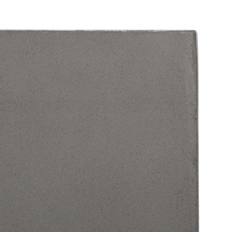 Deidara Concrete Accent Stool - Indoor/Outdoor - VNN1031 - Gray - Safavieh