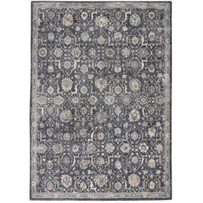 Nourison Home Moroccan Celebration KI385 Navy/Beige/Gray Indoor Area Rug - 5'3 X 7'3