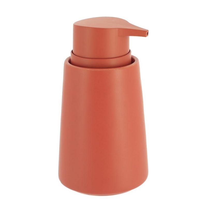 Evideco French Home Goods Modern Stoneware Soap Dispenser - 14 fl oz, Bathroom Accessory with Sturdy Pump for Hand Soap or Lotion