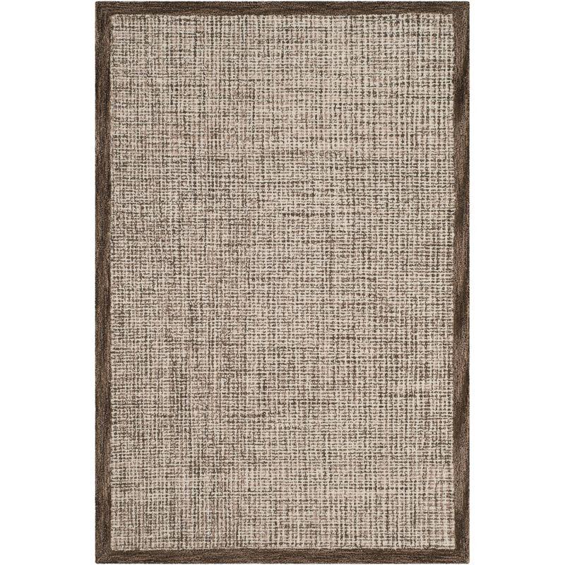 Abstract ABT220 Hand Tufted Indoor Accent Rug - Brown/Ivory - 4'x6' - Safavieh