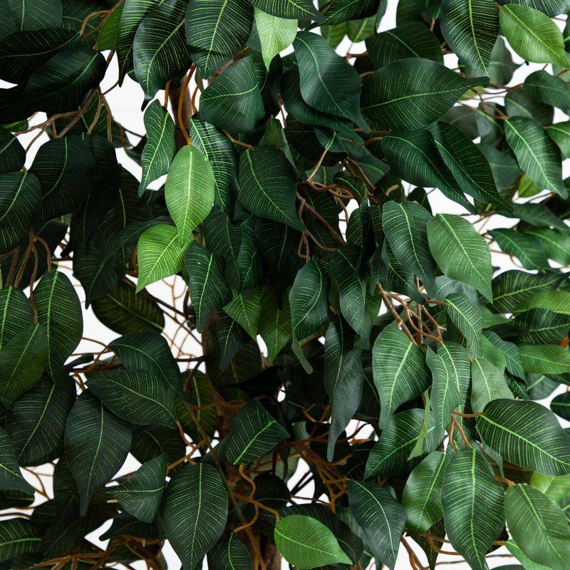 Nearly Natural 6.5-ft Ficus with Decorative Planter