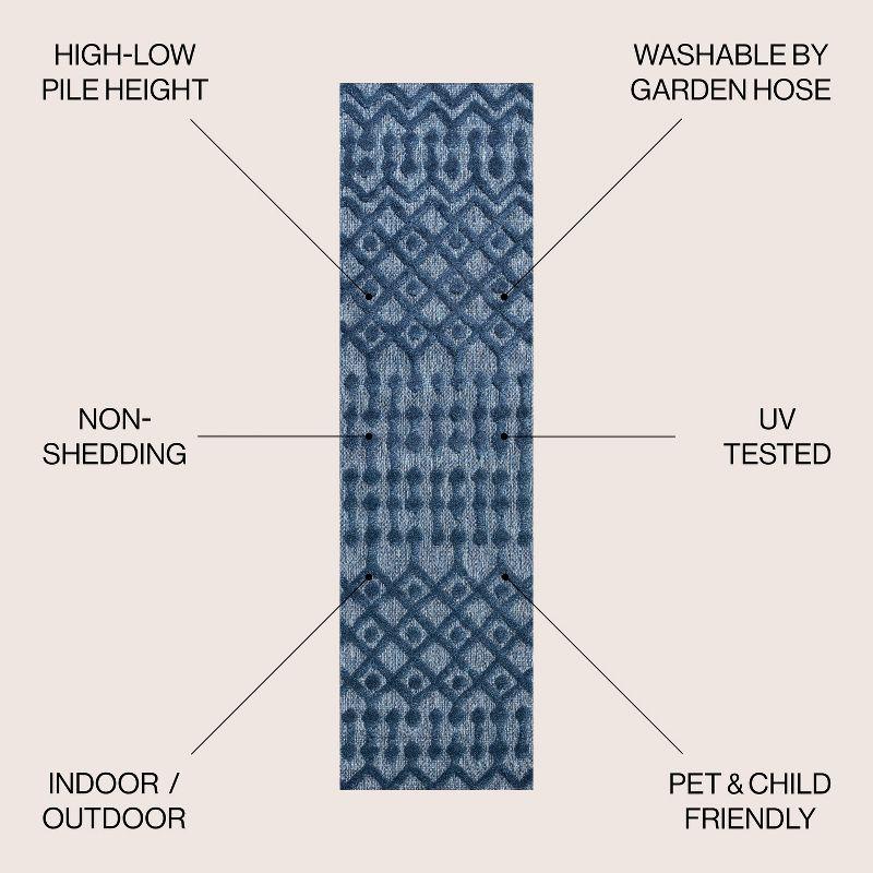 Peralta Moroccan Diamond Indoor/Outdoor Area Rug - JONATHAN Y