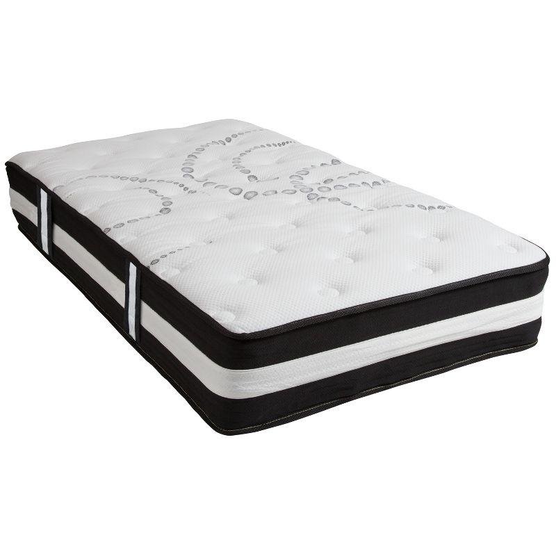 Emma and Oliver 12 Inch CertiPUR-US Certified Hybrid Pocket Spring Mattress, Twin Mattress in a Box - Premium Mattress