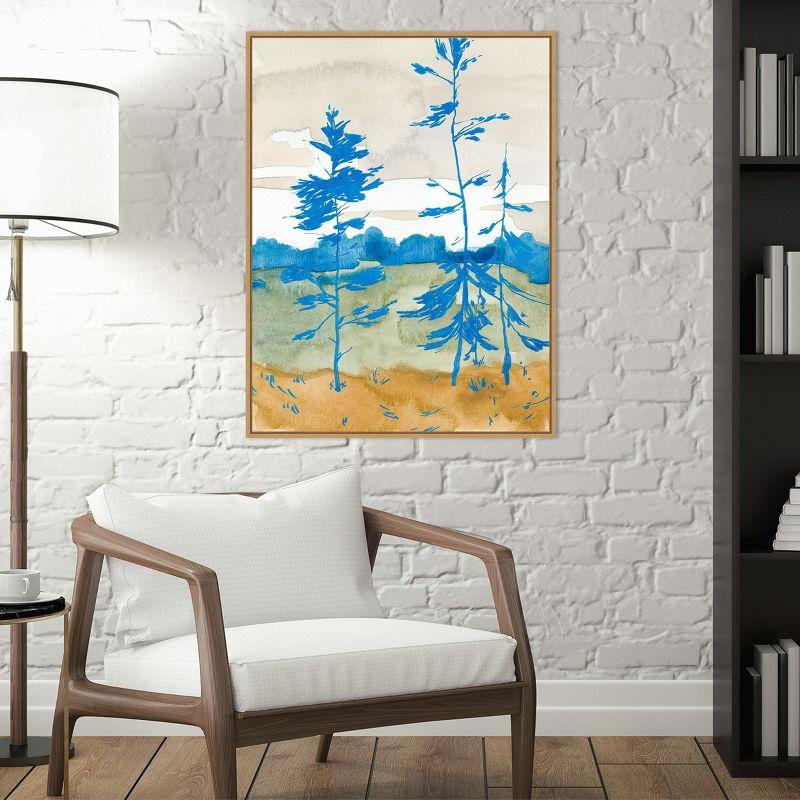 Amanti Art Cerulean Spruce Trees II by Jacob Green Framed Canvas Wall Art