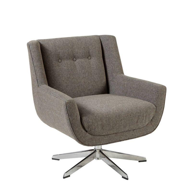 Nina Swivel Lounge Star Based Chair Brown