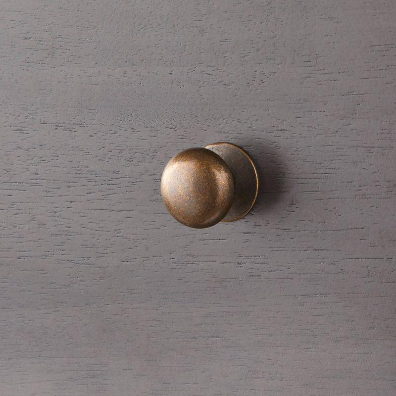 Lifestorey Parc Multiuse Cabinet Gray: Transitional Style, Wood Veneer, MDF & Acacia Frame, 4 Drawers & Doors