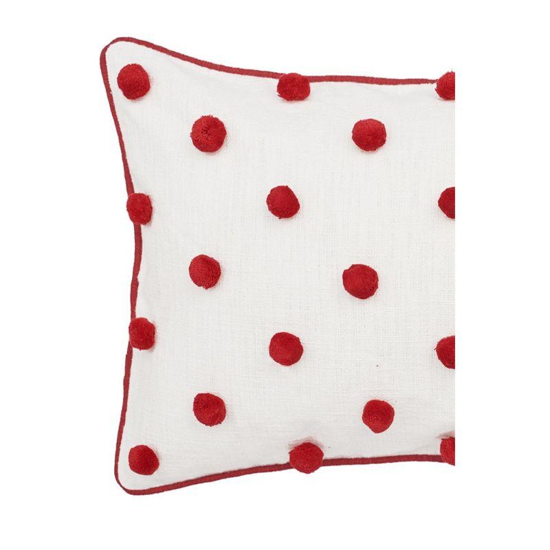 carol & frank 14" x 22" Ruby Dot Oblong Tufted Throw Pillow