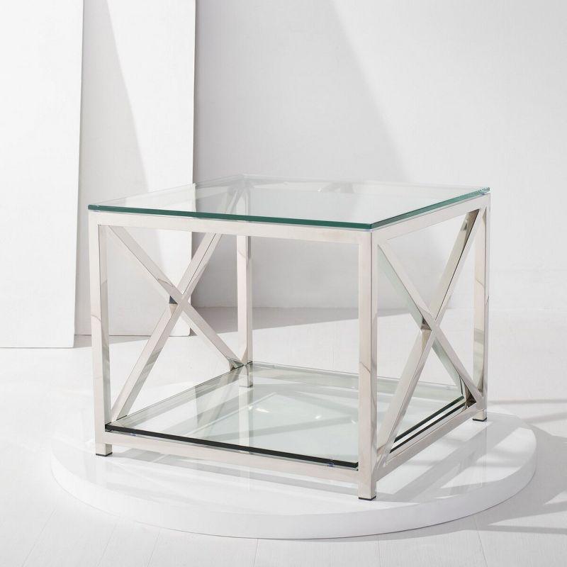 Hayward End Table - Chrome - Safavieh.