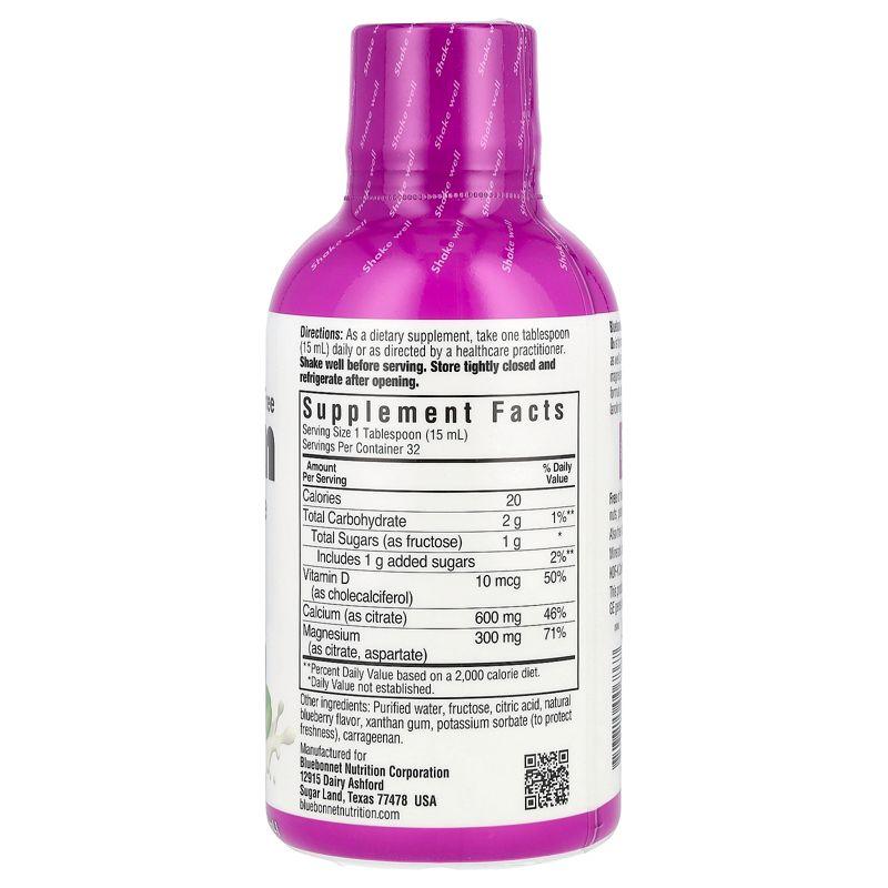 Bluebonnet Nutrition Liquid Calcium Magnesium Citrate & Vitamin D3, Blueberry, 16 fl oz (473 ml)