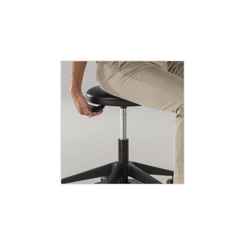 Safco Lab Stool, Backless, Supports Up to 250 lb, 19.25" to 24.25" Seat Height, Black