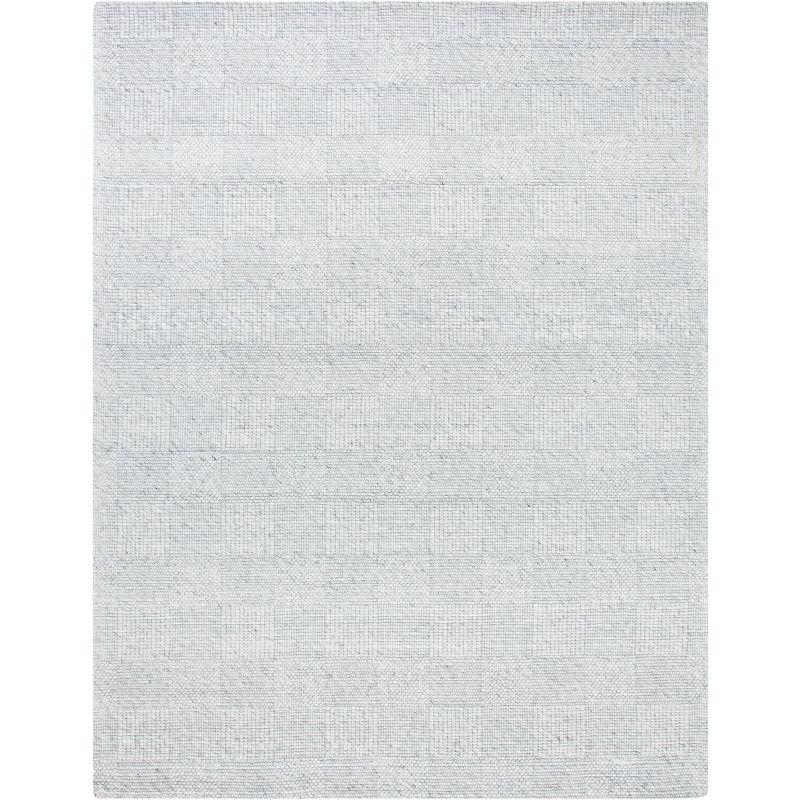 Elegance Gray Geometric 9' x 12' Handwoven Wool Area Rug