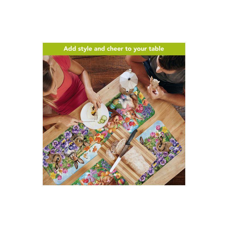 Briarwood Lane Spring Easter Double Sided Placemat (4-pack) 17x11.25 Bunnies and Basket For Easter Placemat