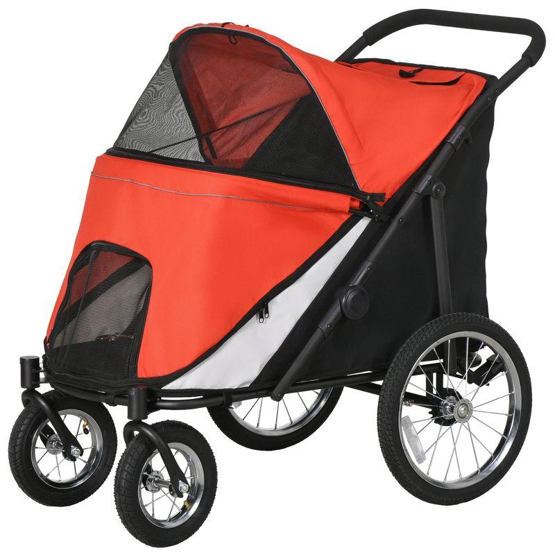 Pet Stroller for Medium and Large Dogs and Cats,Easy Fold Dog Stroller with Storage Bags,for Outdoor