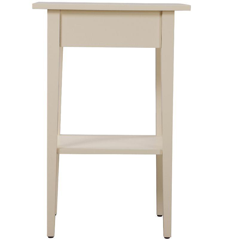 Dalton Beige Modern Nightstand with Open Storage Shelf