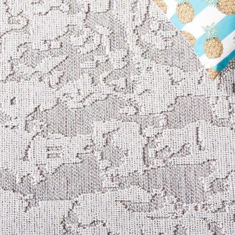 Global GLB224 Power Loomed Indoor/Outdoor Area Rug - Gray/Light Gray - 8'9"x11'9" - Safavieh.