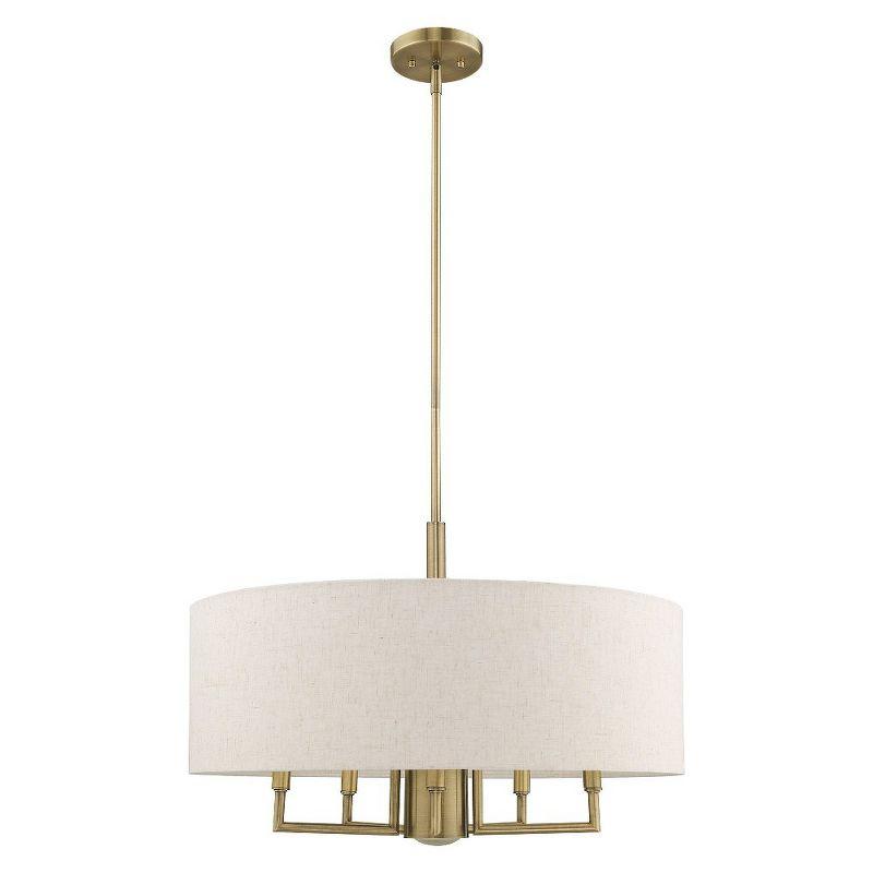 Livex Lighting Meridian 5 - Light Chandelier in  Antique Brass