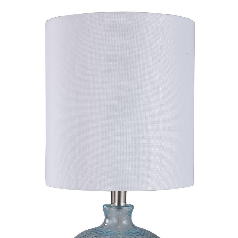 Glass Table Lamp Light Aqua Finish - StyleCraft: Small Bubble Glass, No Assembly Required