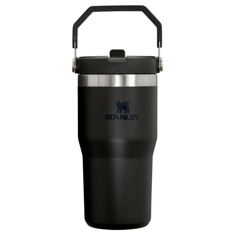 Stanley 20 oz Stainless Steel Ice Flow Flip Straw Tumbler Black 2.0: Dishwasher-Safe Drinkware for Hot & Cold Beverages