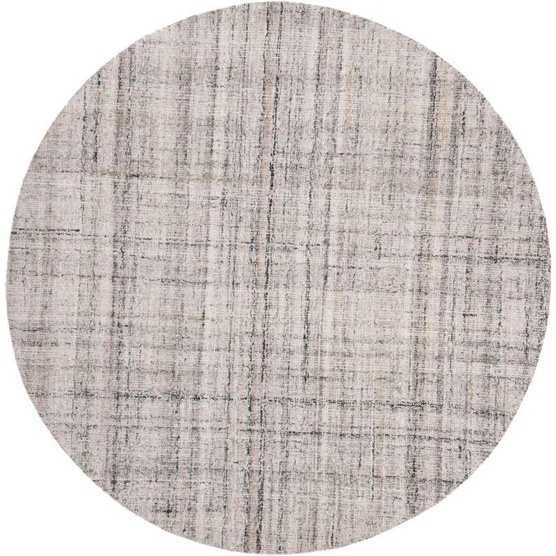Abstract ABT141 Handmade Indoor Area Rug - Camel/Black - 4' Round - Safavieh