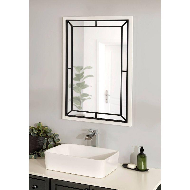 Audubon Coastal Farmhouse 24x36 White Rectangular Wall Mirror