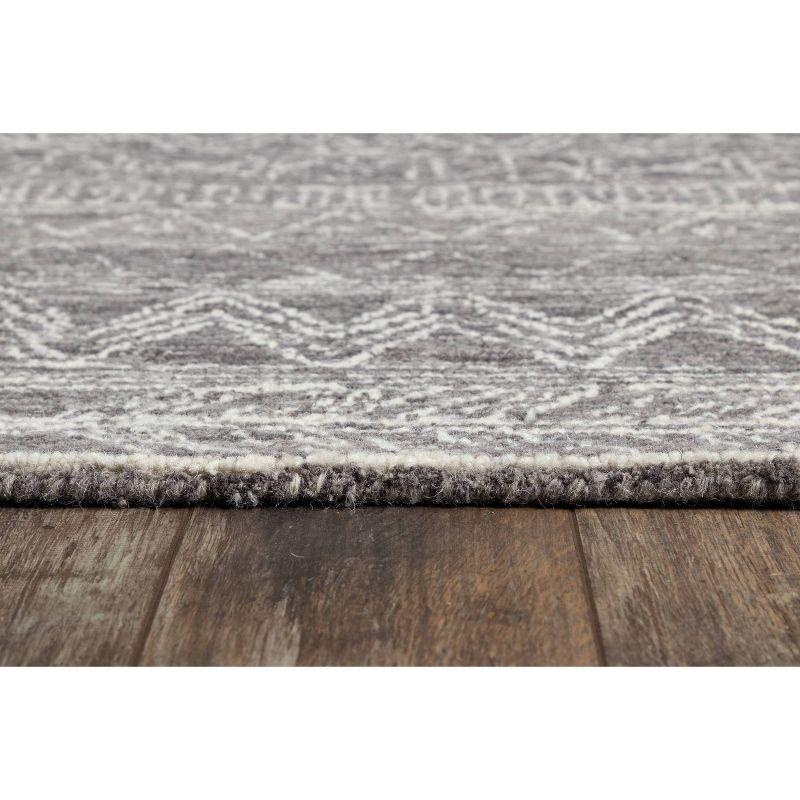 2'x3' Mallorca Paityn Accent Rug Gray - Momeni: Modern Geometric Wool, Low Pile, Handmade, Indoor Use, 1-Year Warranty