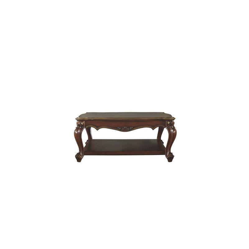 FOSHNATURE Solid Wood 4 Legs Coffee Table with Storage | Wayfair