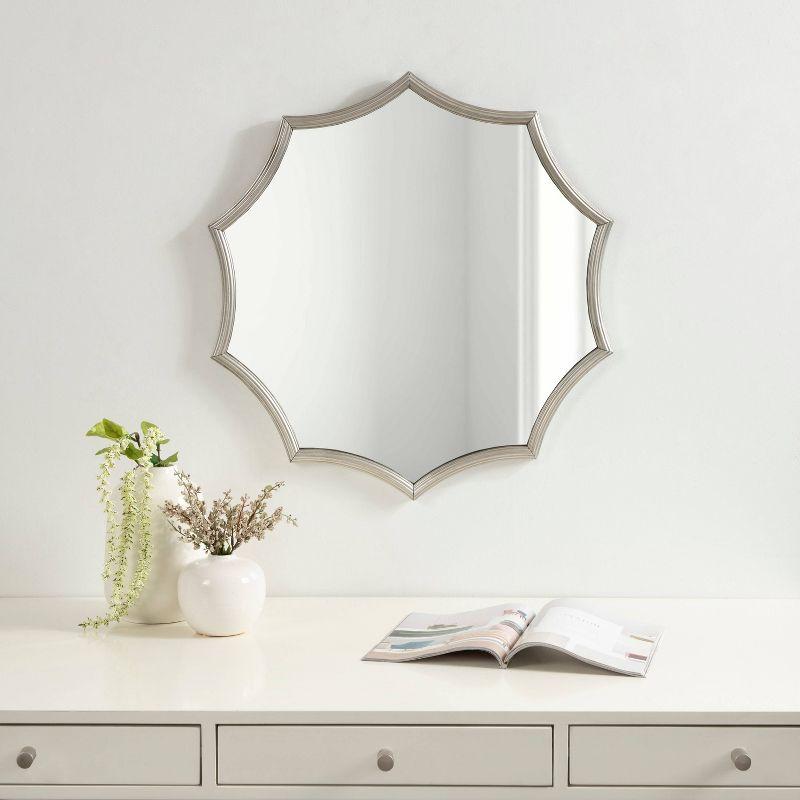 Lalina Scalloped Round Framed Accent Mirror - Kate & Laurel All Things Decor