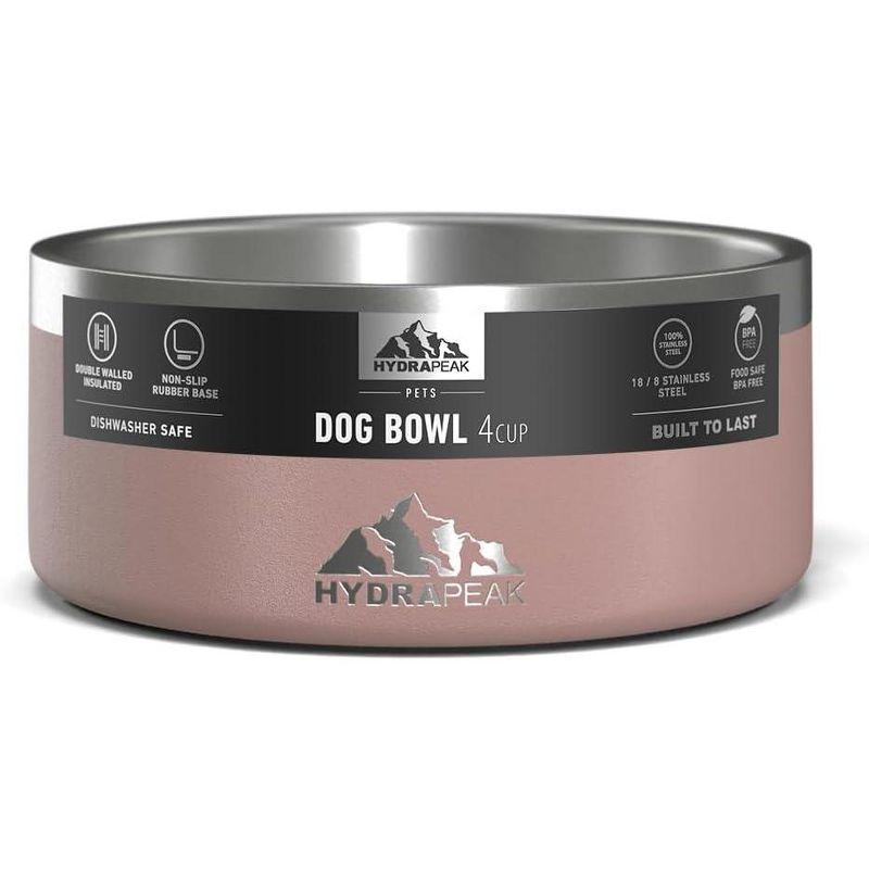 Hydrapeak Non Slip Stainless Steel Dog Bowl 4 Cup Navy