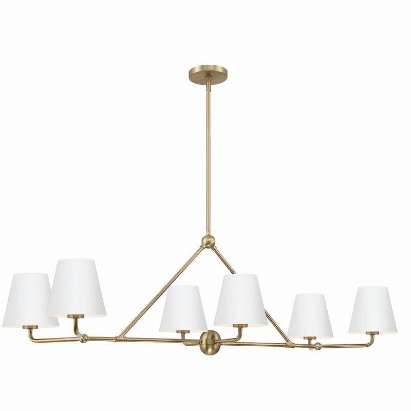 Crystorama Lighting Xavier 6 - Light Chandelier in  Vibrant Gold/White