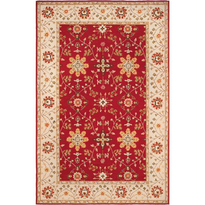 Easy Care EZC751 Hand Hooked Area Rug - Red/Ivory - 4'x6' - Safavieh.