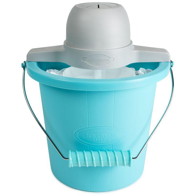 Nostalgia PICM4BG 4-Quart Electric Ice Cream Maker with Easy-Carry Handle