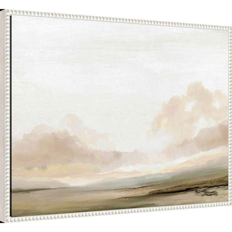 30"x23" Southern Landscape by Dan Hobday Framed Canvas Wall Art Print White - Amanti Art: Modern Abstract Lithograph, Polystyrene Frame