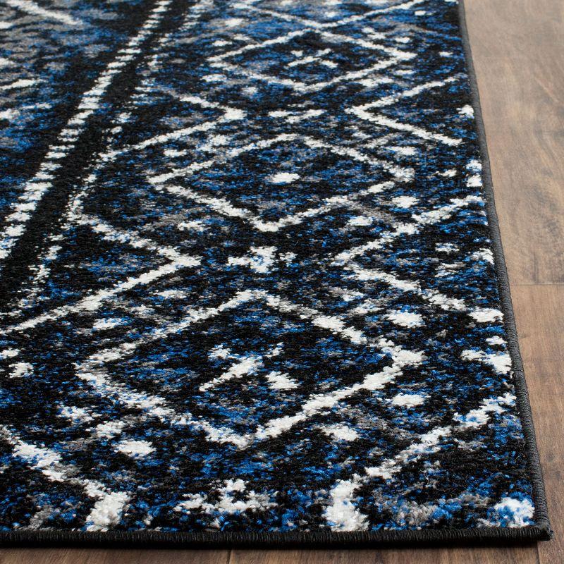 Adirondack ADR111 Machine Made Indoor Area Rug - Blue/Black - 4'x4' - Safavieh