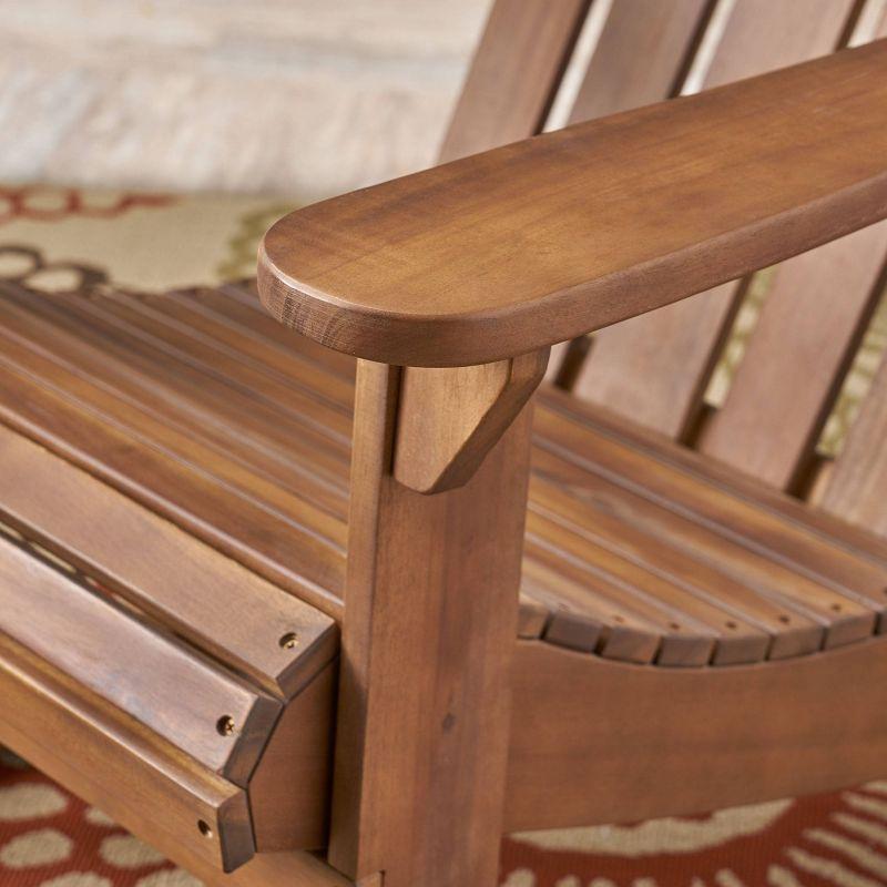 Hollywood Acacia Wood Adirondack Rocking Chair - Christopher Knight Home