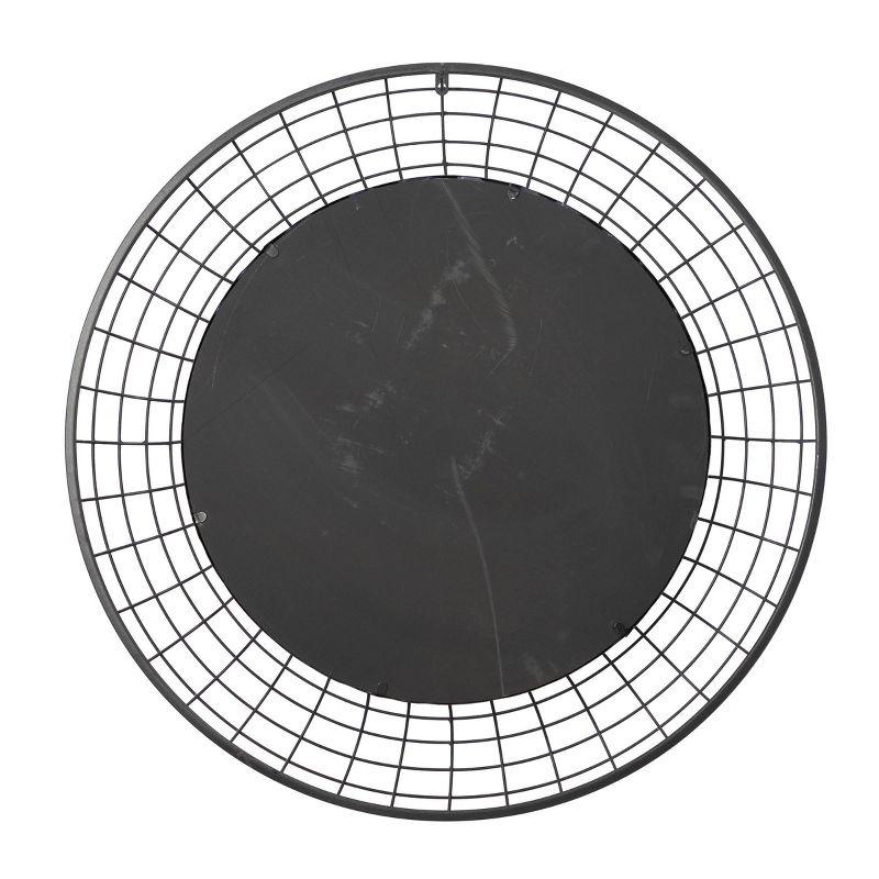Traditional Metal Wall Mirror Black - Olivia & May: Polished Finish, Easy Wall Mount, Indoor Use