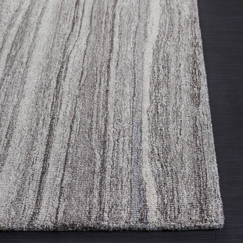 Handmade Tufted Wool Abstract Rug - Gray, 8' x 10'